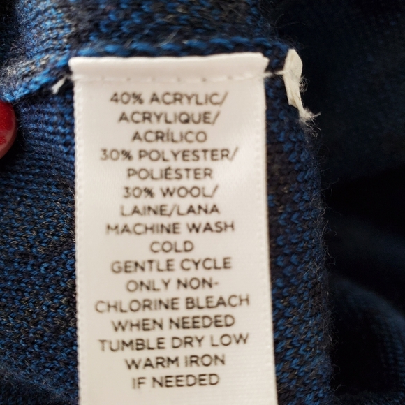 Loft Gray Blue Leopard Print Sweater Dress - Picture 8 of 8